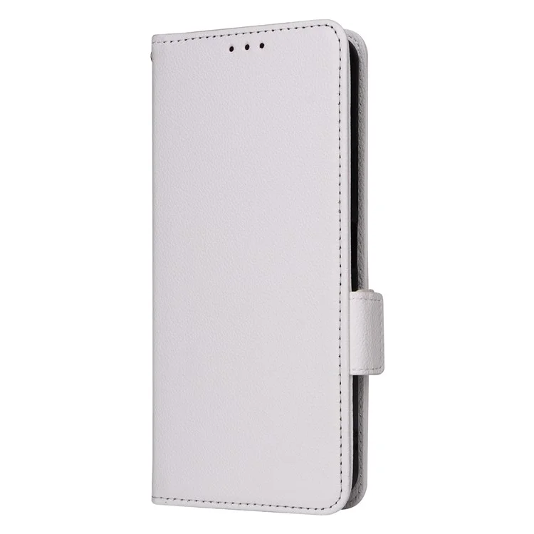 Para Xiaomi Redmi 13C 5G / Redmi 13R 5G / Poco M6 5G Case com Alça de Pulso Cobertura de Telefone Celular de Couro - Branco