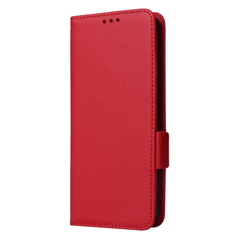 For Xiaomi Redmi 13C 5G / Redmi 13R 5G / Poco M6 5G Case with Wrist Strap Leather Cell Phone Cover - Red