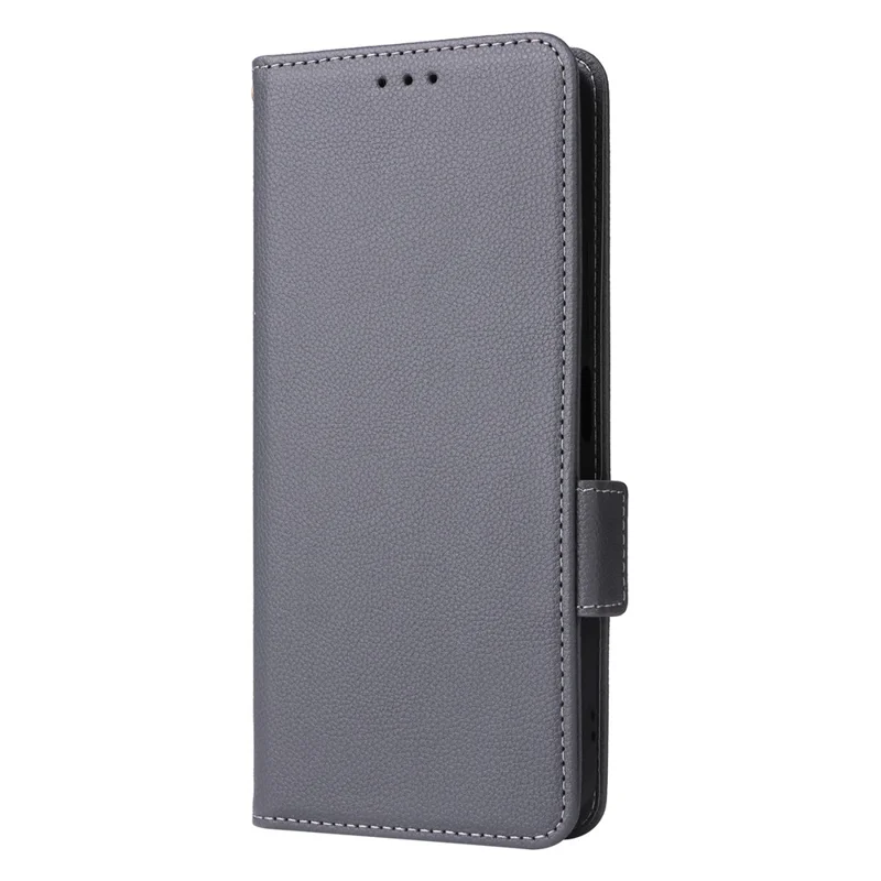 For Xiaomi Redmi 13C 5G / Redmi 13R 5G / Poco M6 5G Case with Wrist Strap Leather Cell Phone Cover - Grey