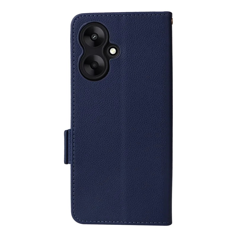 Für Xiaomi Redmi 13C 5G / Redmi 13R 5G / Poco M6 5G Hülle mit Handschlaufe Leder Handyhülle - Dunkelblau