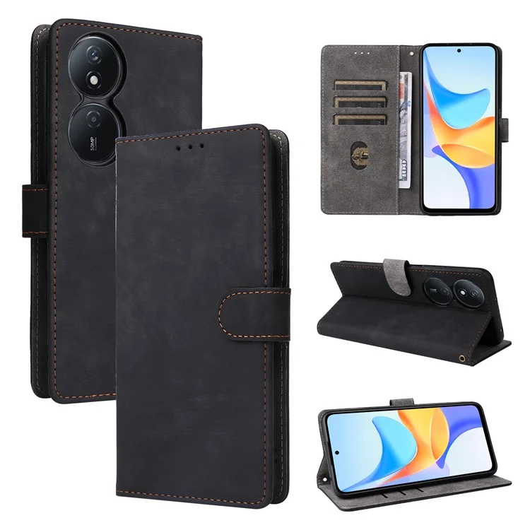 For Honor X7b 4G / X7b 5G / 90 Smart / Play 50 Plus 5G / Play 8T 5G Custodia per telefono Pelle PU con blocco RFID - Nero