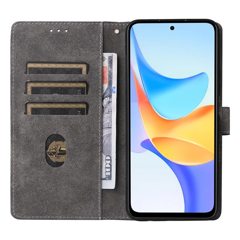 For Honor X7b 4G / X7b 5G / 90 Smart / Play 50 Plus 5G / Play 8T 5G Phone Case PU Leather RFID Blocking Cover - Blue