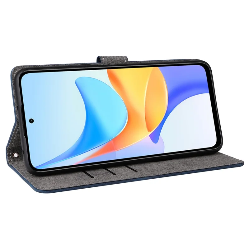 For Honor X7b 4G / X7b 5G / 90 Smart / Play 50 Plus 5G / Play 8T 5G Phone Case PU Leather RFID Blocking Cover - Blue