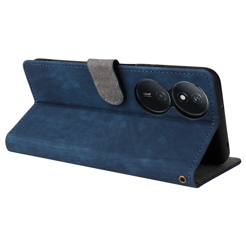 For Honor X7b 4G / X7b 5G / 90 Smart / Play 50 Plus 5G / Play 8T 5G Phone Case PU Leather RFID Blocking Cover - Blue