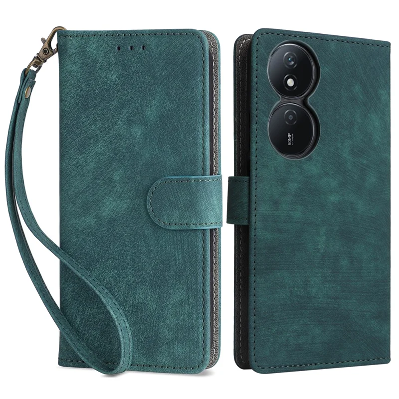 For Honor X7b 4G / X7b 5G / 90 Smart / Play 50 Plus 5G / Play 8T 5G Phone Case PU Leather RFID Blocking Cover - Green