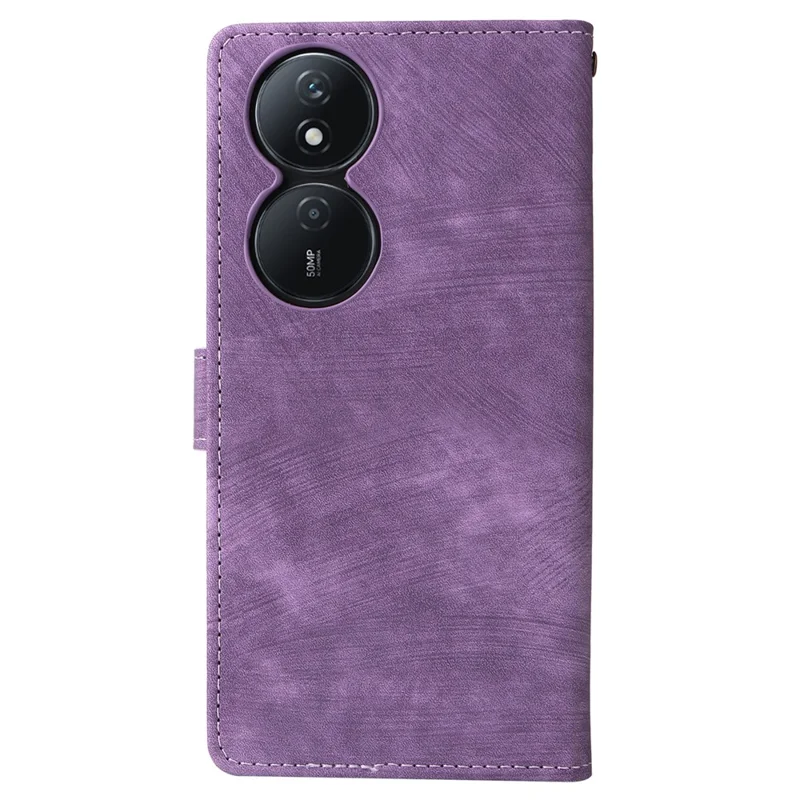For Honor X7b 4G / X7b 5G / 90 Smart / Play 50 Plus 5G / Play 8T 5G Phone Case PU Leather RFID Blocking Cover - Purple