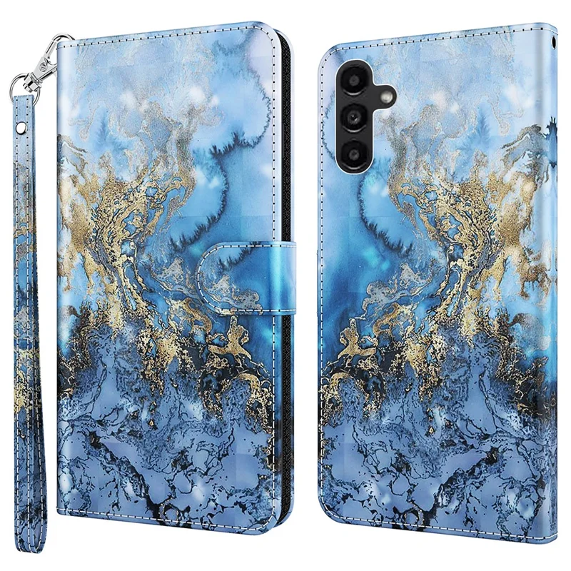 For Samsung Galaxy A35 5G Cell Phone Case PU Leather Stand Cover with 3D Pattern -  Bauhinia Valley