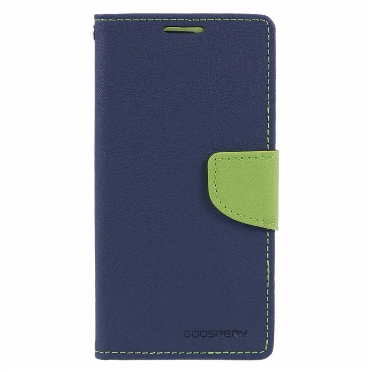 MERCURY GOOSPERY For Samsung Galaxy S24 Leather Case Wallet Cover Splicing Color - Dark Blue
