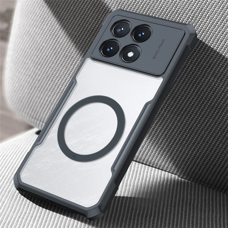 Compra a Granel XUNDD Para Xiaomi Poco F6 Pro 5G / Redmi K70 5G / K70 Pro 5G Capa Acrilico+TPU Capa de Telefone Compatível com MagSafe - Textura Laser