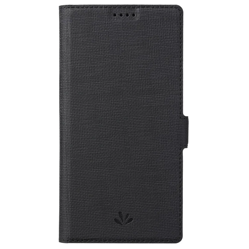 VILI DMK Series for Samsung Galaxy S24 Case PU Leather Folio Stand Phone Cover - Black