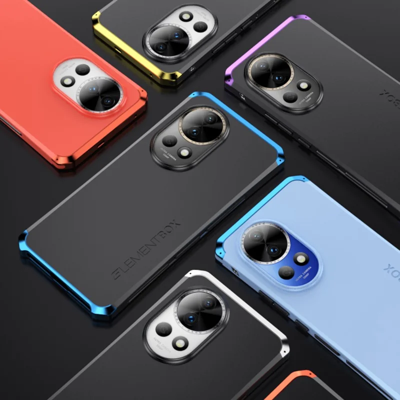 ELEMENT BOX Für Huawei nova 12 Pro 5G / nova 12 Ultra 5G Hülle Metallrahmen 3-teiliges Design Schlanke Abdeckung - Schwarz / Gold