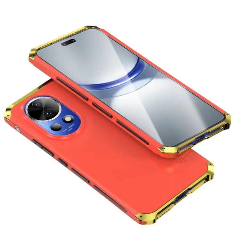 ELEMENT BOX For Huawei nova 12 Pro 5G / nova 12 Ultra 5G Case Metal Frame 3-Piece Design Slim Cover - Red / Gold