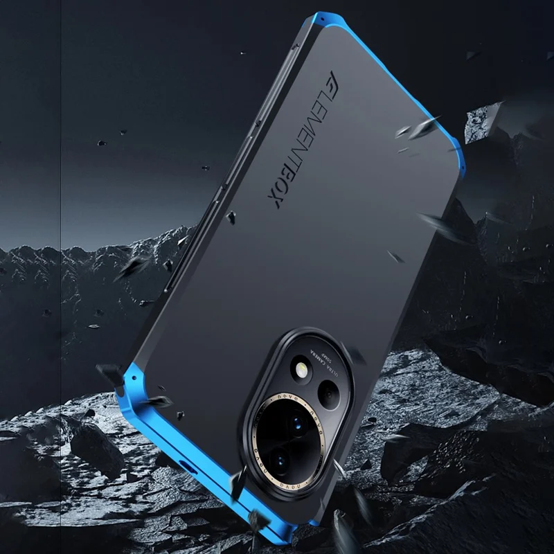 CAJA DE ELEMENTO Para Huawei nova 12 Pro 5G / nova 12 Ultra 5G Carcasa Bastidor Metálico Diseño de 3 Piezas Cubierta Delgada - Azul