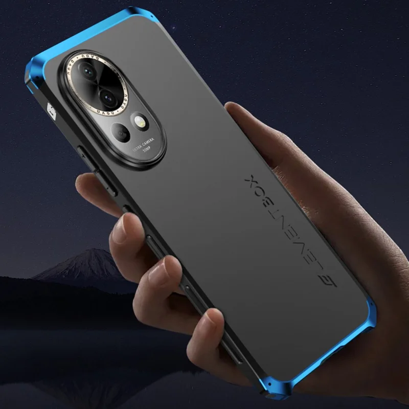 CAJA DE ELEMENTO Para Huawei nova 12 Pro 5G / nova 12 Ultra 5G Carcasa Bastidor Metálico Diseño de 3 Piezas Cubierta Delgada - Azul