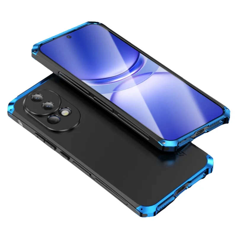 ELEMENT BOX For Huawei nova 12 5G Case Metal Frame PC+Silicone Phone Cover - Black / Blue