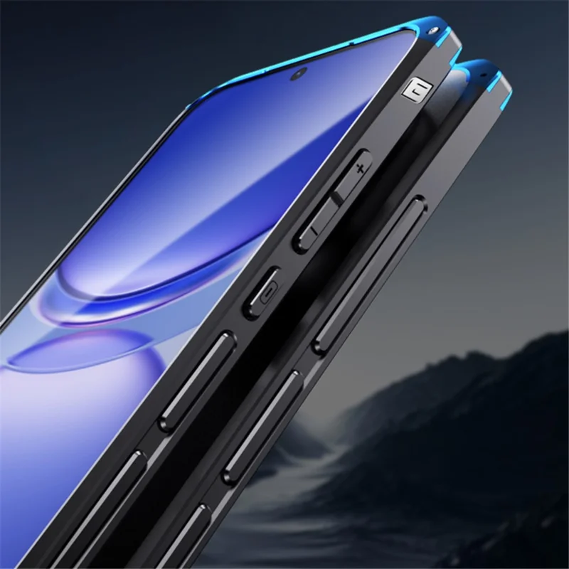 ELEMENT BOX For Huawei nova 12 5G Case Metal Frame PC+Silicone Phone Cover - Black / Blue