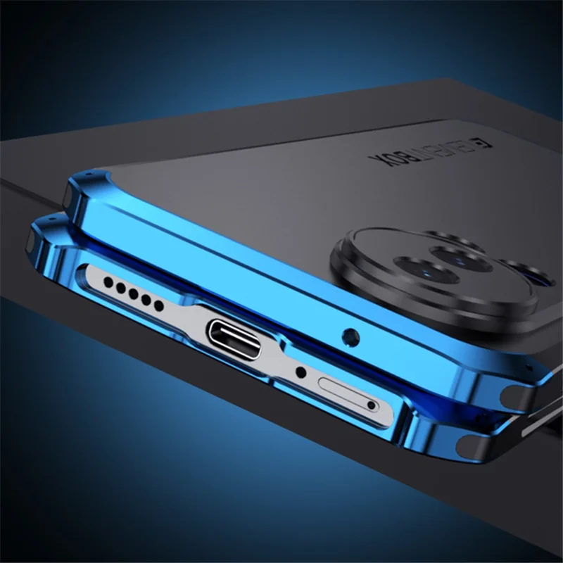 ELEMENT BOX For Huawei nova 12 5G Case Metal Frame PC+Silicone Phone Cover - Black / Blue