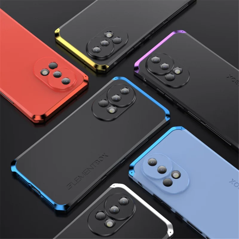 ELEMENT BOX For Huawei nova 12 5G Case Metal Frame PC+Silicone Phone Cover - Black / Blue