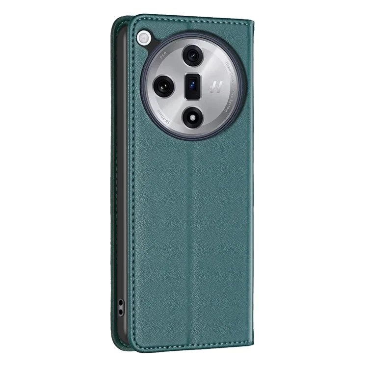 BINFEN COLOR BF18 Funda para Oppo Find X7 Ultra Cubierta Magnética con Cierre de Cuero - Verde