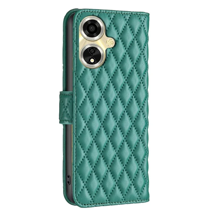 BINFEN COLOR BF Style-14 Чехол для Oppo A59 5G, кожаный чехол с держателем для карт - зеленый