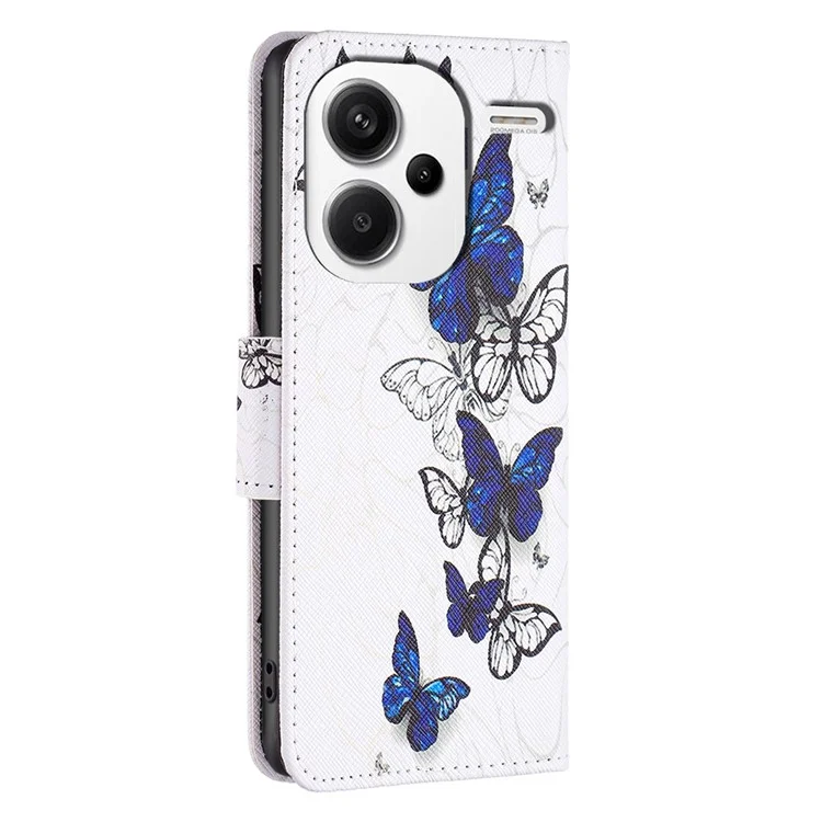 Para Xiaomi Redmi Note 13 Pro+ 5G Carcasa Cartera Cubierta de Cuero Impresión de Patrones - Mariposas