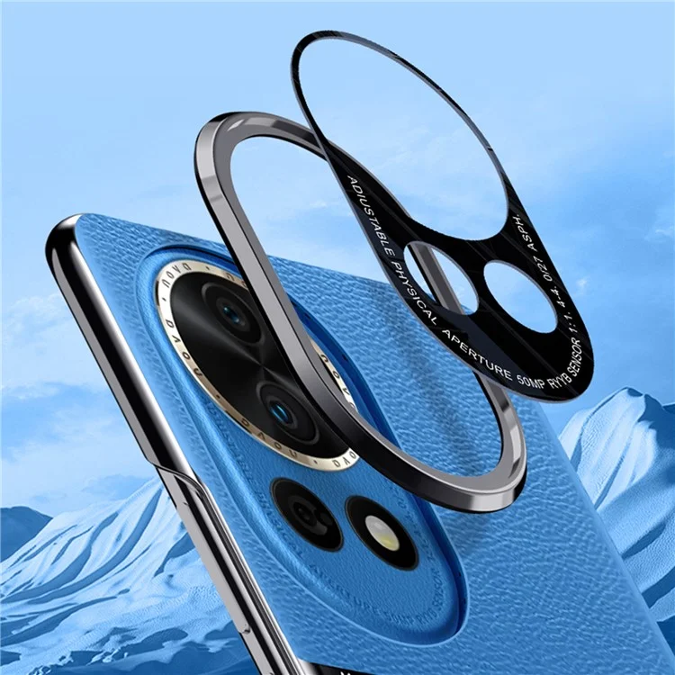 Pour Huawei nova 12 5G Coque en PU Revêtement Cuir Étui de Protection Anti-Rayures - Noir
