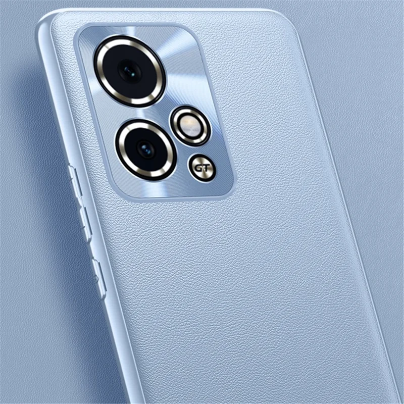 For Honor 90 GT 5G Phone Case Metal Lens Frame PU Leather Anti-Scratch Back Cover - Black