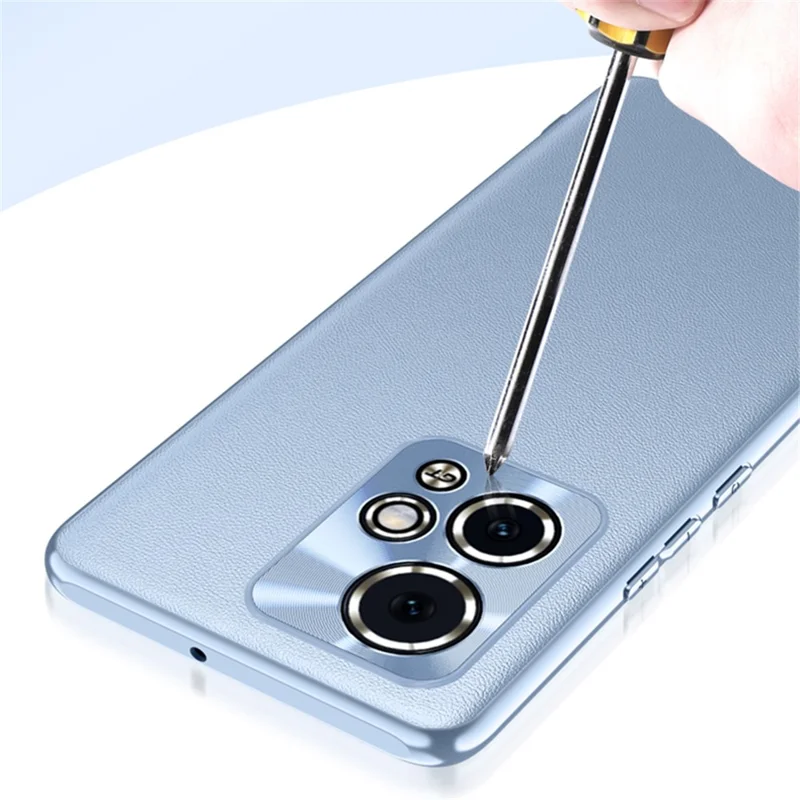 For Honor 90 GT 5G Phone Case Metal Lens Frame PU Leather Anti-Scratch Back Cover - Black