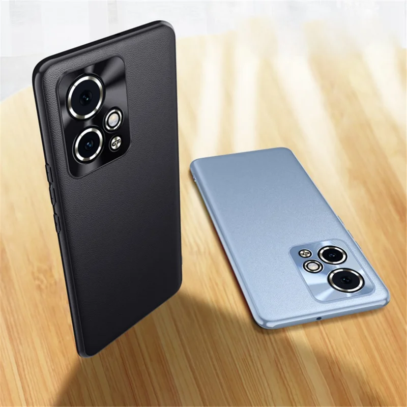 For Honor 90 GT 5G Phone Case Metal Lens Frame PU Leather Anti-Scratch Back Cover - Black