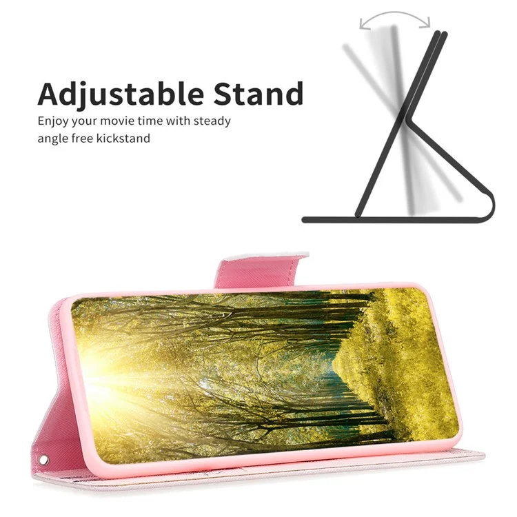 For Xiaomi Redmi Note 13 Pro+ 5G Case with Card Holder PU Leather Pattern Printed Phone Cover - Giraffe