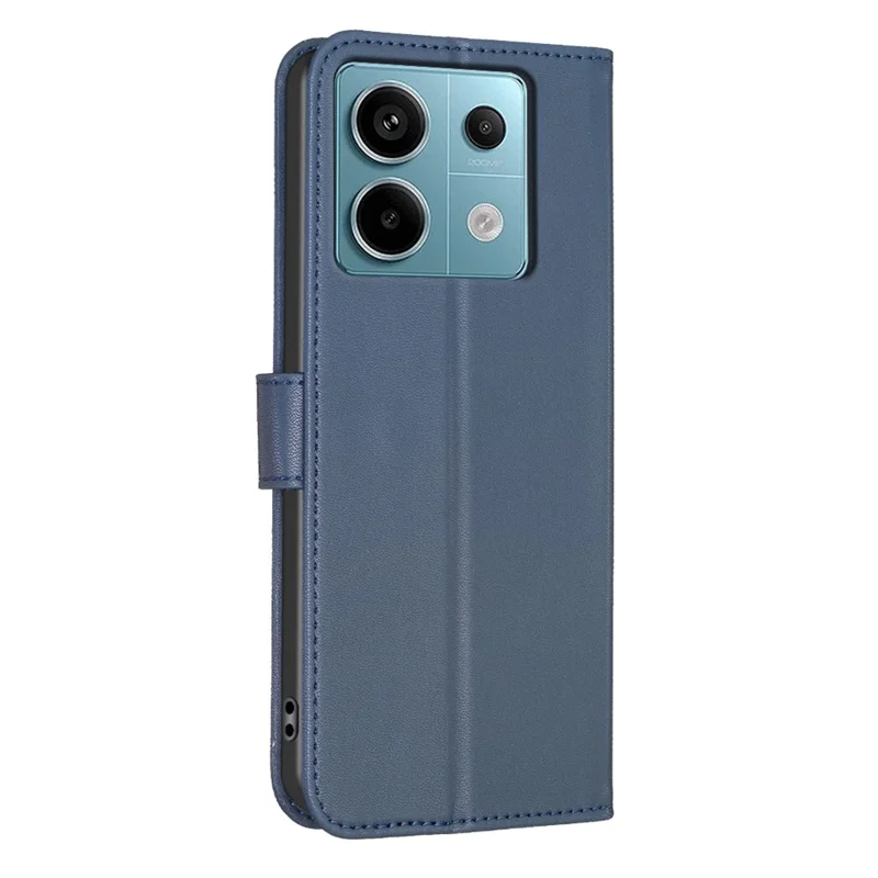 For Xiaomi Redmi Note 13 Pro 5G / Poco X6 5G Leather Case Lucky Clover Pattern Protection Shell Phone Cover - Blue