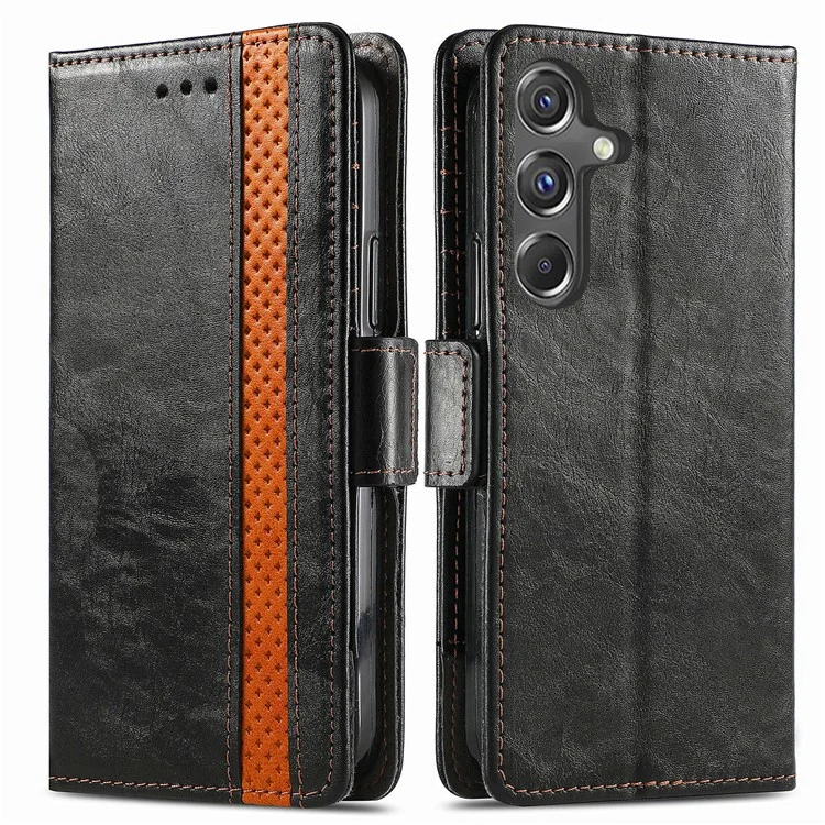 CASENEO 002 Series per Samsung Galaxy A15 4G / A15 5G Custodia per cellulare RFID Blocking Stand Cover - Nero