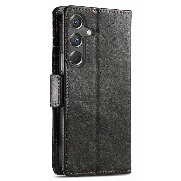 CASENEO 002 Series per Samsung Galaxy A15 4G / A15 5G Custodia per cellulare RFID Blocking Stand Cover - Nero