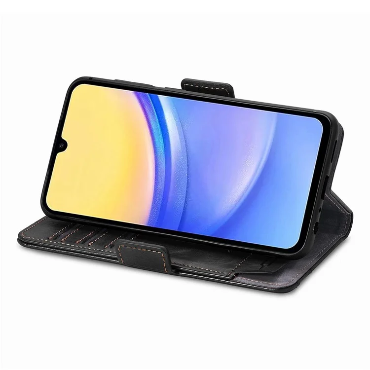 CASENEO 002 Series per Samsung Galaxy A15 4G / A15 5G Custodia per cellulare RFID Blocking Stand Cover - Nero
