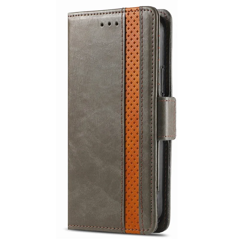 For Samsung Galaxy A15 4G / A15 5G Phone Cases CASENEO PU Leather Cover Stand with RFID Blocking Wallet - Grey