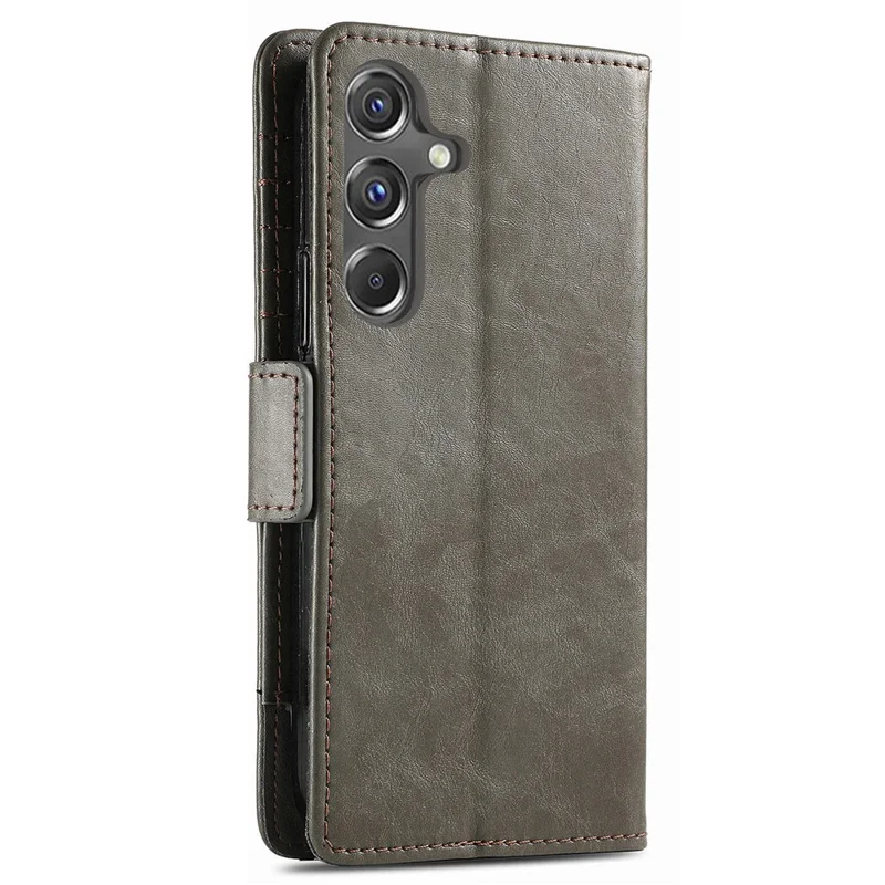 For Samsung Galaxy A15 4G / A15 5G Phone Cases CASENEO PU Leather Cover Stand with RFID Blocking Wallet - Grey