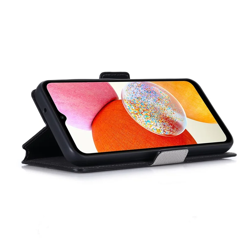MUXMA MX115 for Samsung Galaxy A35 5G Cross Texture Case Phone Stand Wallet PU Leather Cover - White