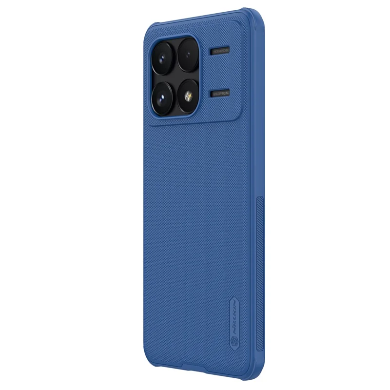 NILLKIN Super Frosted Shield Pro per Xiaomi Poco F6 Pro 5G / Redmi K70 5G / K70 Pro 5G Case PC+TPU Matte Phone Cover - Blu