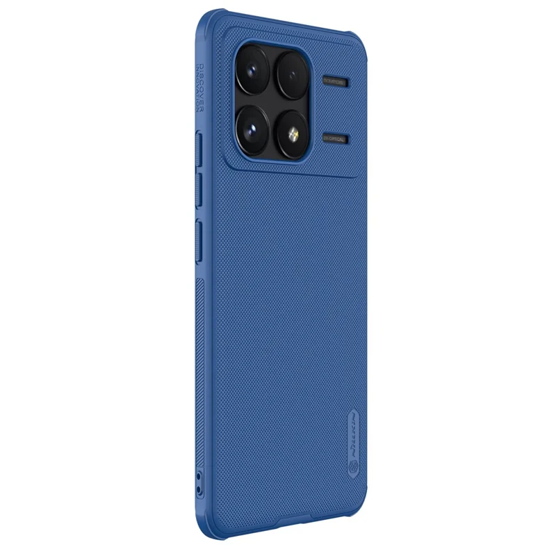 NILLKIN Super Frosted Shield Pro per Xiaomi Poco F6 Pro 5G / Redmi K70 5G / K70 Pro 5G Case PC+TPU Matte Phone Cover - Blu