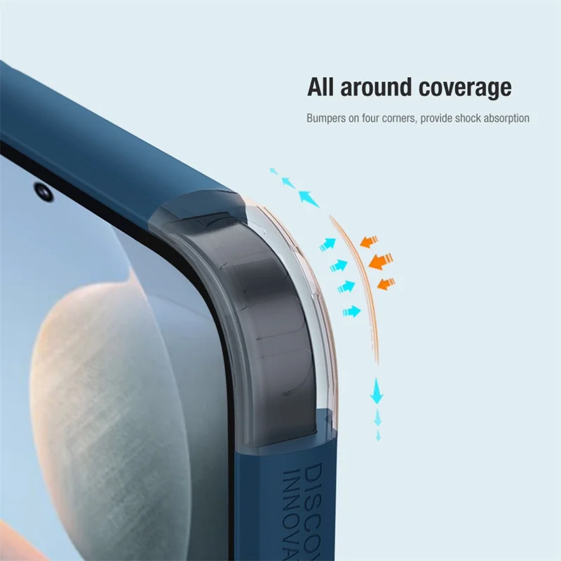 NILLKIN Super Frosted Shield Pro per Xiaomi Poco F6 Pro 5G / Redmi K70 5G / K70 Pro 5G Case PC+TPU Matte Phone Cover - Blu