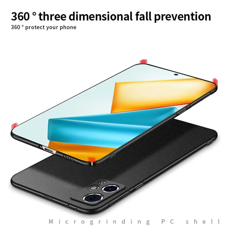 MOFI Shield Matte Series for Honor 90 GT 5G PC Phone Case Anti-scratch Cover - Black