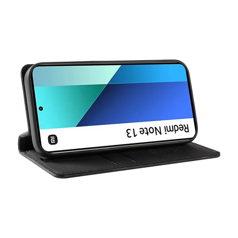 YIKATU YK-004 per Xiaomi Redmi Note 13 4G Custodia in pelle Wallet Chiusura magnetica - Nero