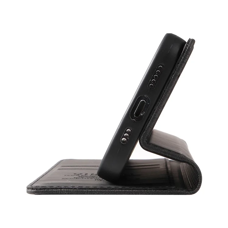 YIKATU YK-004 per Xiaomi Redmi Note 13 4G Custodia in pelle Wallet Chiusura magnetica - Nero