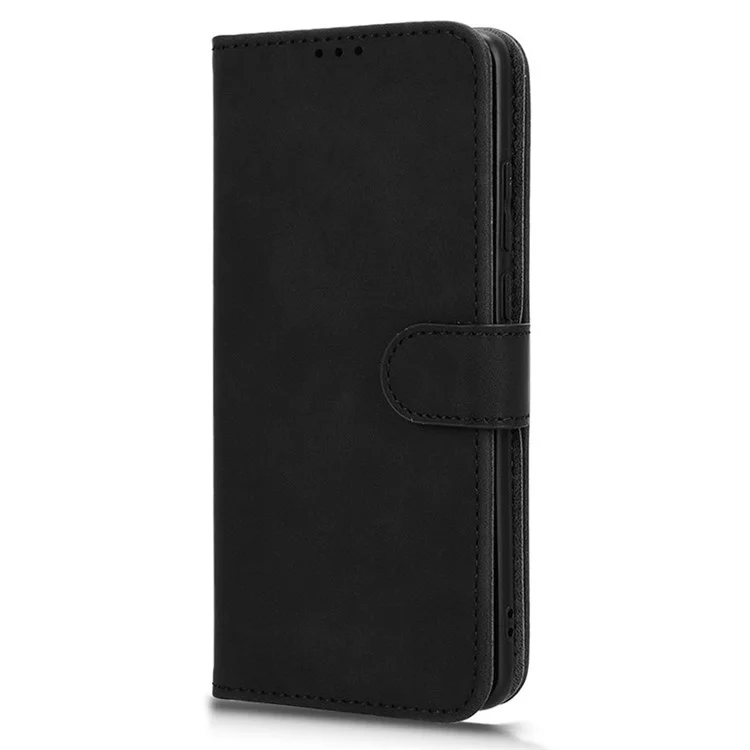 For OnePlus Ace 3 5G / 12R 5G Leather Case Skin-Feel Phone Cover with Wallet - Black