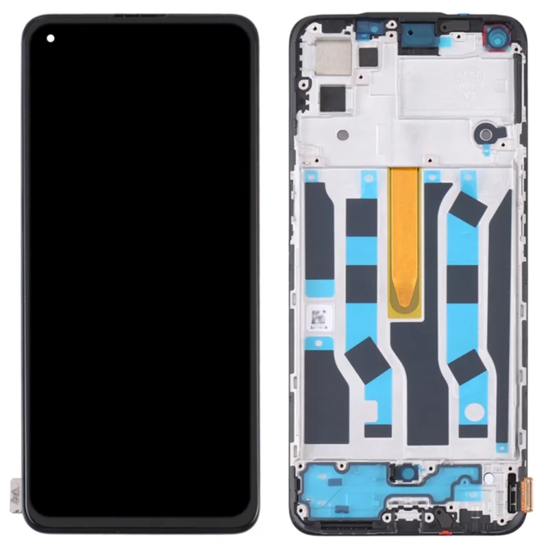 Pour Oppo Reno5 4G / Reno5 K Pièce de remplacement OEM de qualité S pour l'écran OLED et l'assemblage du numériseur + cadre (sans logo)