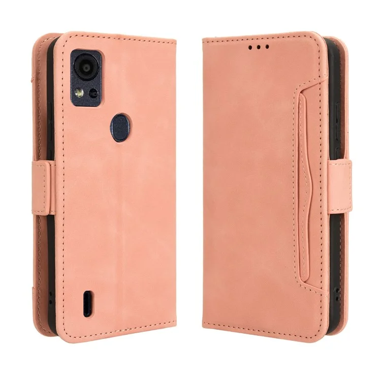 For Cricket Icon 5 / AT&T Motivate 4 Case Leather Phone Cover with Card Holder Wallet - Pink