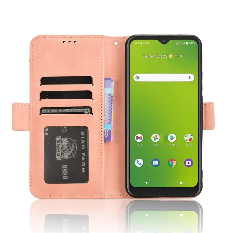 For Cricket Icon 5 / AT&T Motivate 4 Case Leather Phone Cover with Card Holder Wallet - Pink