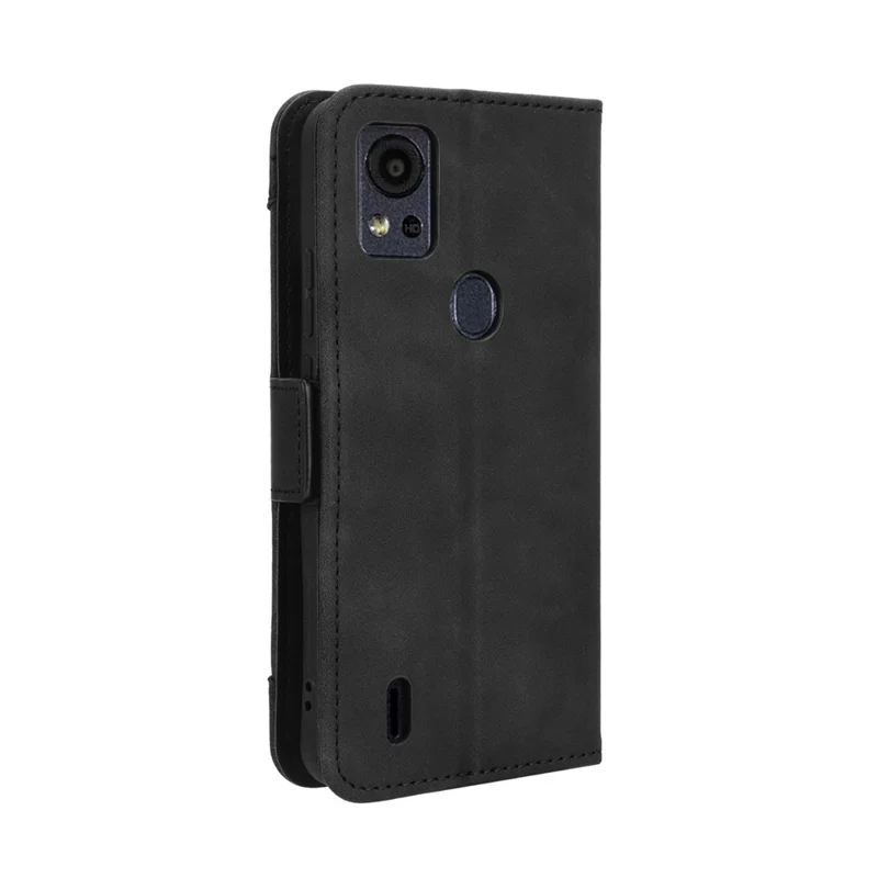 For Cricket Icon 5 / AT&T Motivate 4 Case Leather Phone Cover with Card Holder Wallet - Black