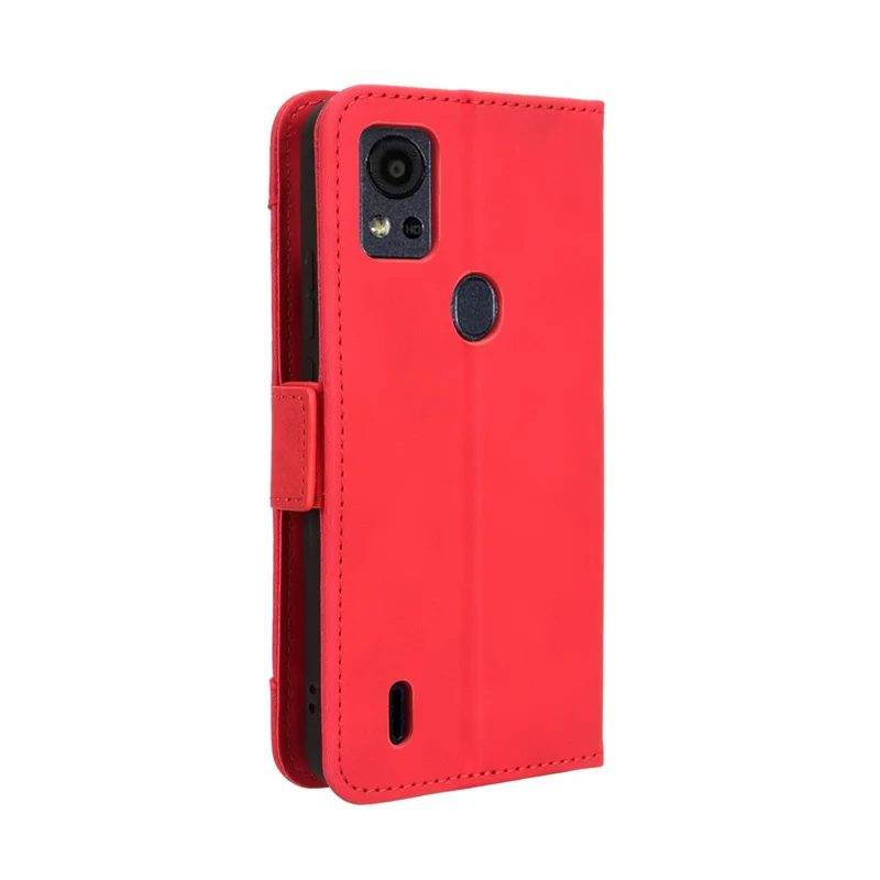 For Cricket Icon 5 / AT&T Motivate 4 Case Leather Phone Cover with Card Holder Wallet - Red