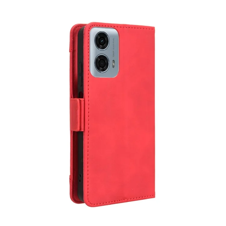Pour Motorola Moto G Power (2024) Étui en cuir Walelt Cover avec plusieurs fentes pour cartes - Rouge